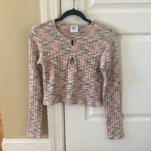 BDG Keyhole Long Sleeve Top Size Large